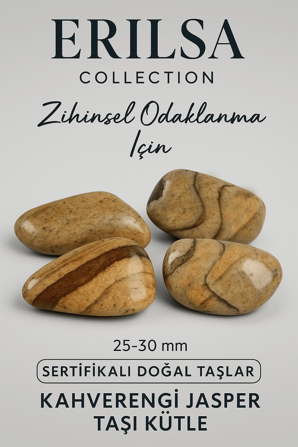 Sertifikalı Doğal Kahverengi Jasper Taşı Kütle – Topraklanma ve Denge Taşı