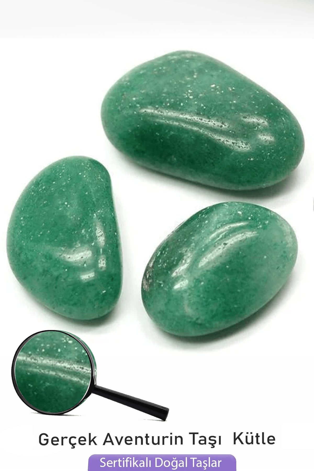 Sertifikalı Tamburlanmış Aventurin Taşı Kütle - İri Boy