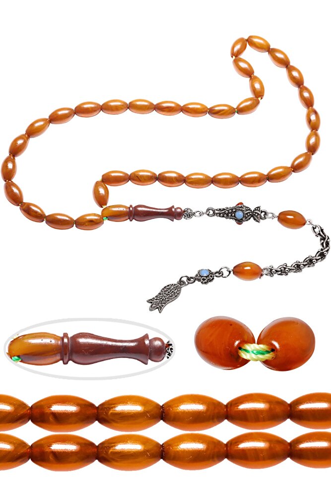 Sertifikalı Dabbas Usta Havşa Delik Osmanlı Benzetmesi Çubuk Sıkma Kehribar Tesbih