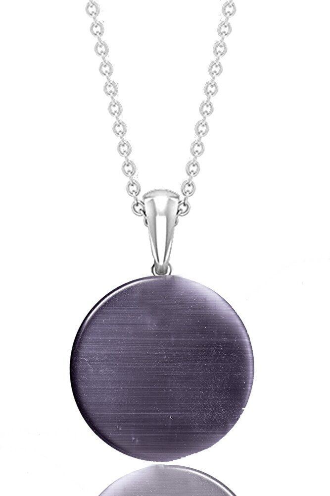 Sertifikalı Ham Gri Akik Taşı Kolye - Aaa Kalite