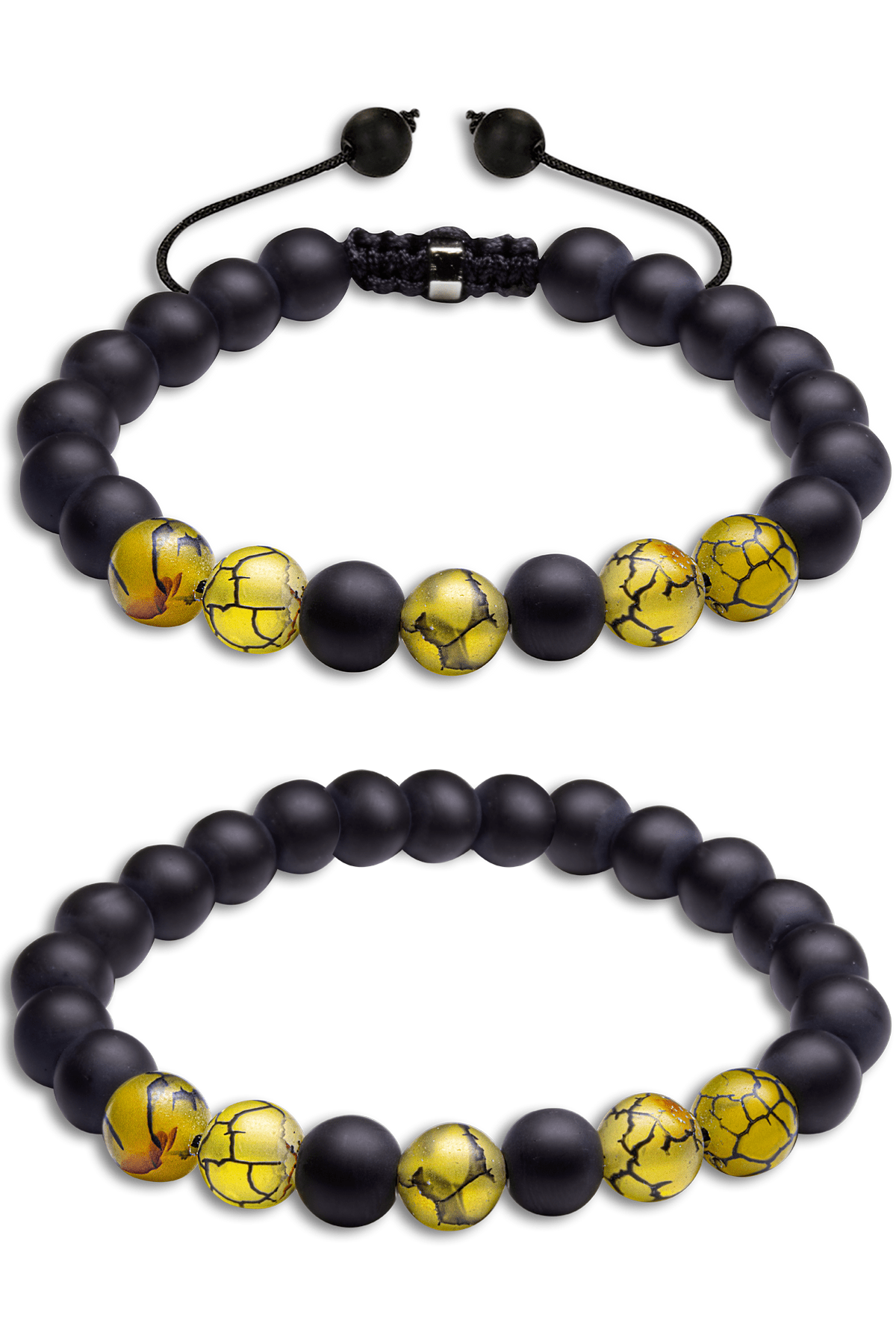 Sertifikalı Ejderha Akiği Oniks taşı Doğal Taş Bileklik Seti