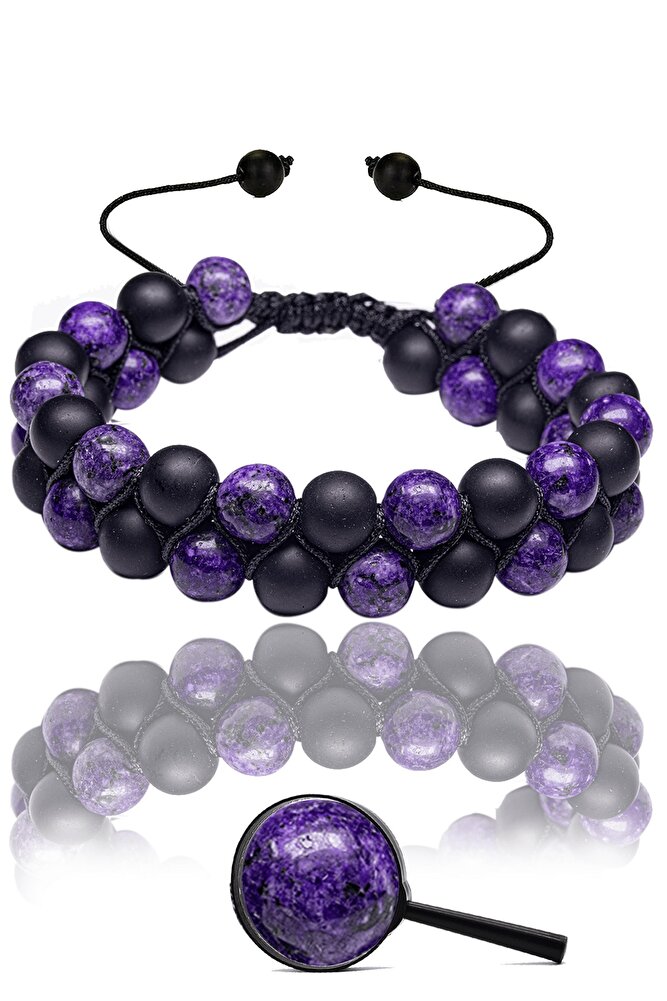 Sertifikalı Çeroit - Oniks Taşı Doğal Taş Bileklik