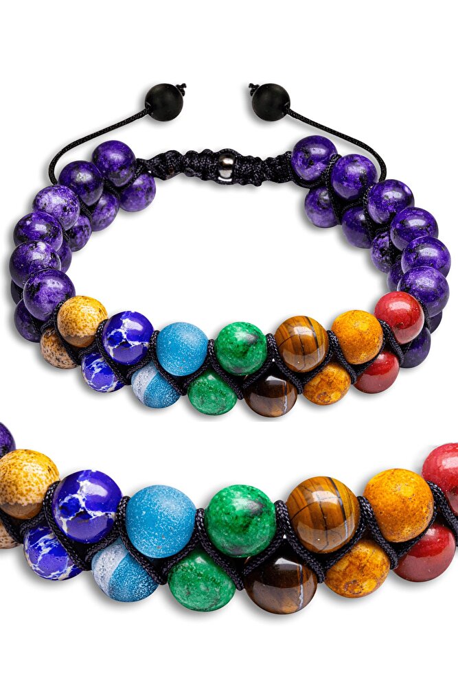 Dikkat Eksikliği Hafıza Odaklanma Ametist Varisit Akik Kaplan Gözü Mercan Yeşim Taşı Bileklik