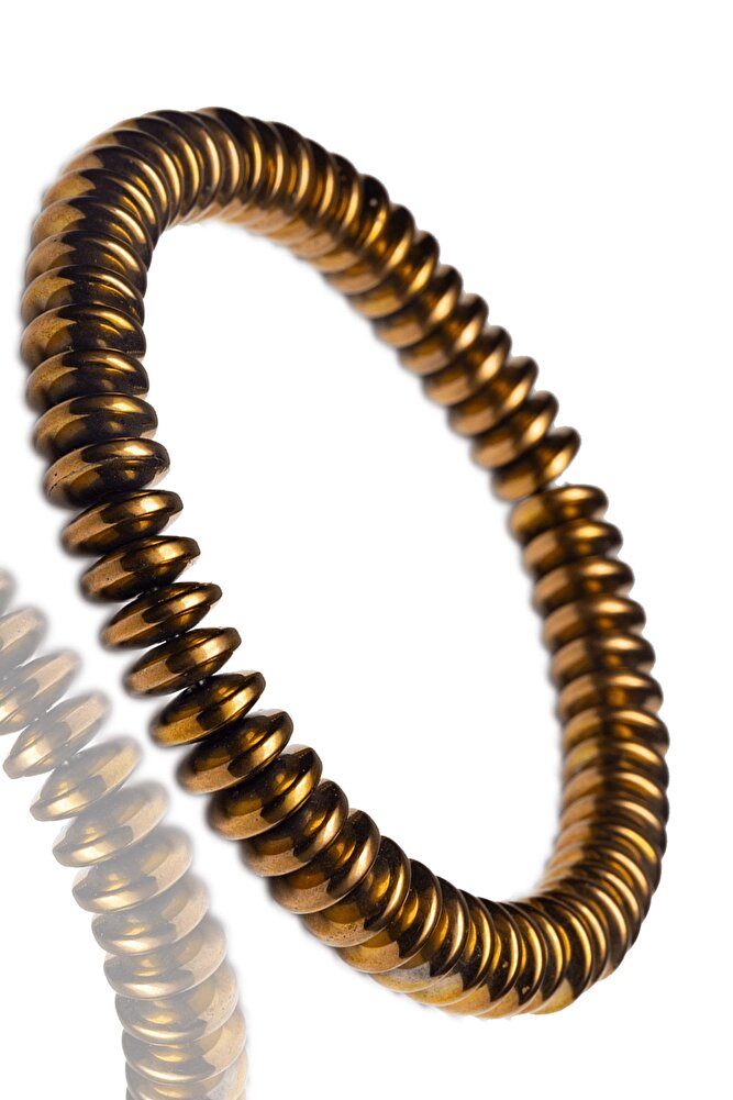 Sertifikalı Rose Renk Hematit Taşı Bileklik - Kararmaz