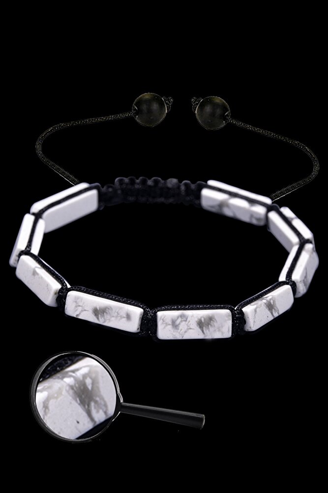 Sertifikalı Aaa+ Dikdörtgen Kesim Havlit Taşı Doğal Taş Bileklik