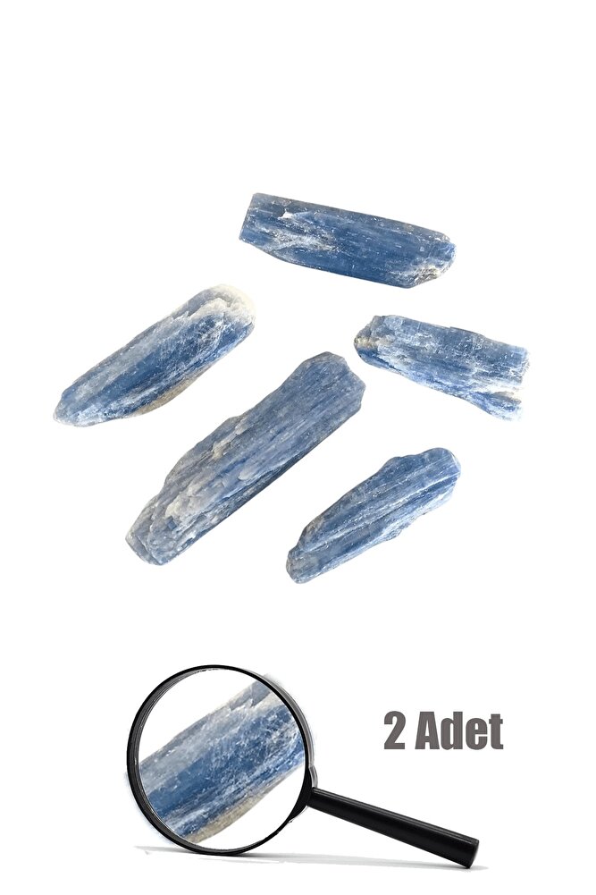 Sertifikalı Doğal Kyanit Taşı Kütle 2 Adet (2-4 Cm)