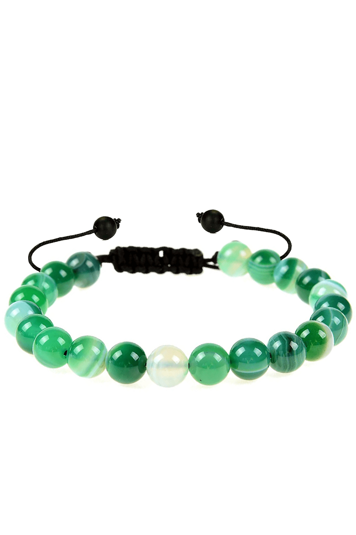 Sertifikalı Doğal Yeşil Akik Taşı Doğal Taş Bileklik Renkli