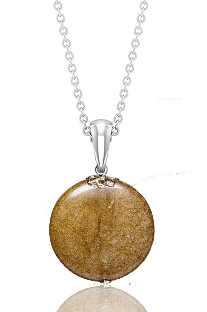 Sertifikalı Gerçek Bronzit Taşı Doğal Taş Kolye - 1.kalite