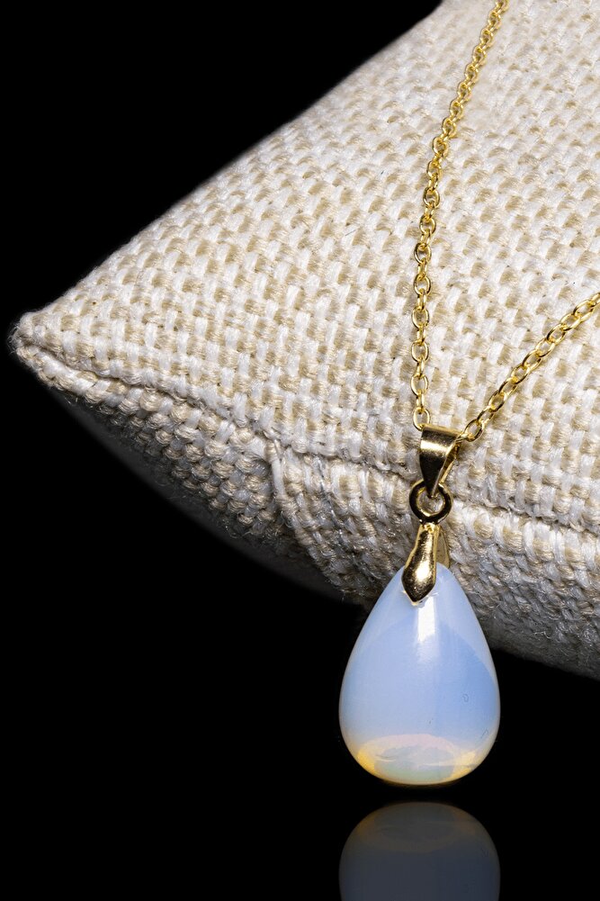 Sertifikalı Doğal Ay Taşı Kolye