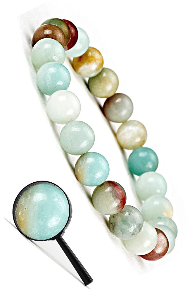 Sertifikalı Aaa Kalite Doğal Amazonit Taşı Bileklik