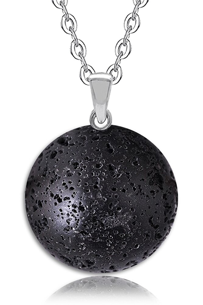 Sertifikalı Doğal Volkanik Tüf Lav Taşı Kolye