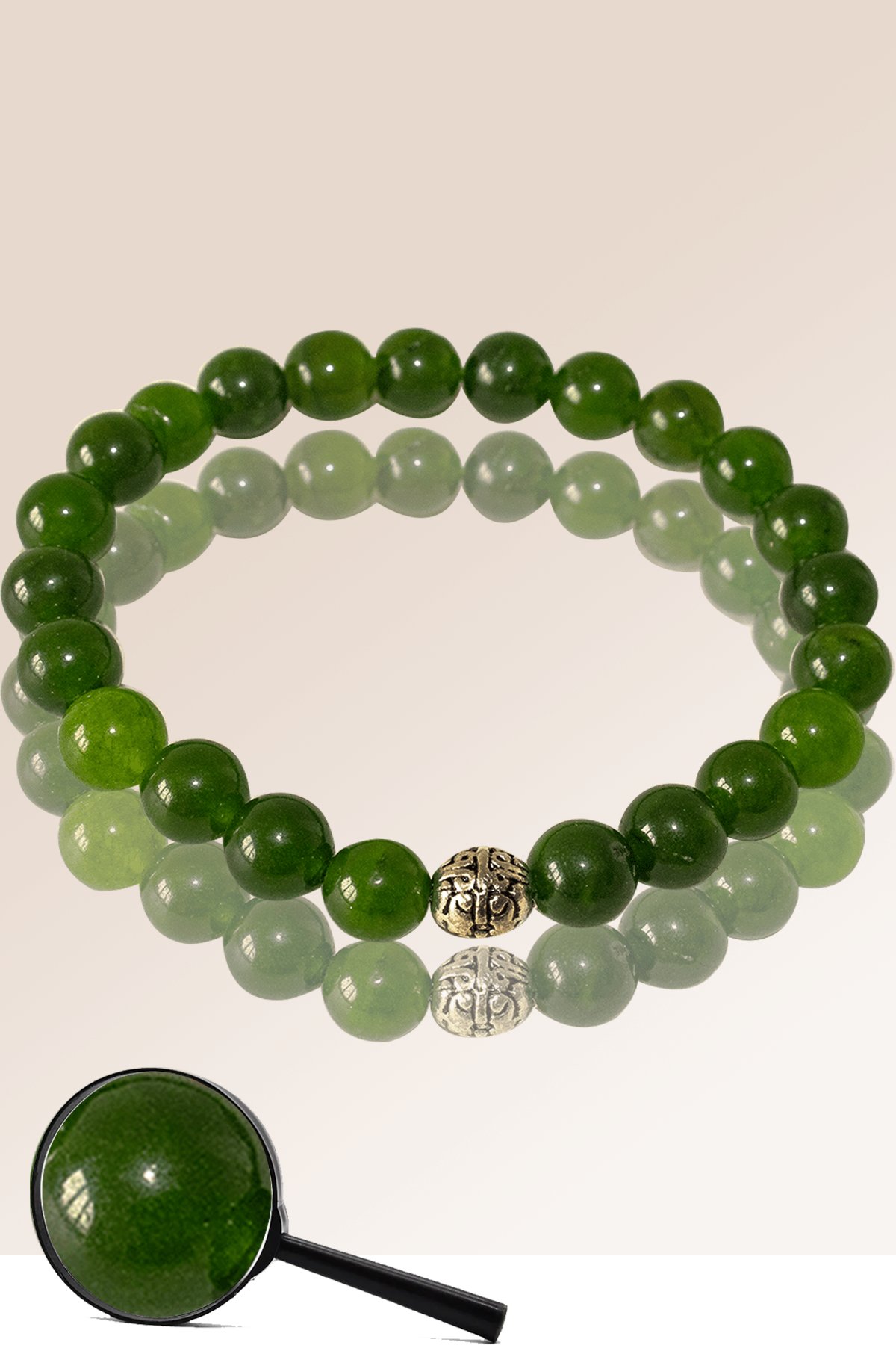 Sertifikalı Zebercet - Peridot Taşı Bileklik - Gümüş Aparatlı