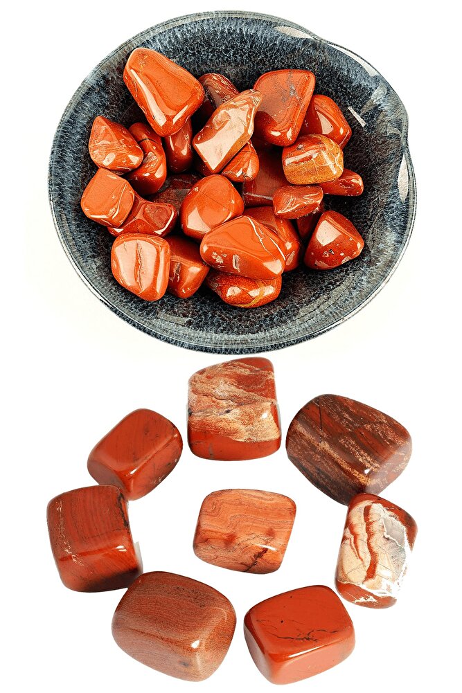 Sertifikalı Tamburlanmış Doğal Kırmızı Jasper Taşı Kütle Parça