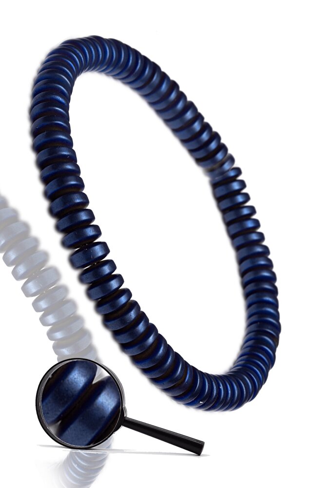 Sertifikalı Mat Mavi Aaa+ Hematit Taşı Bileklik