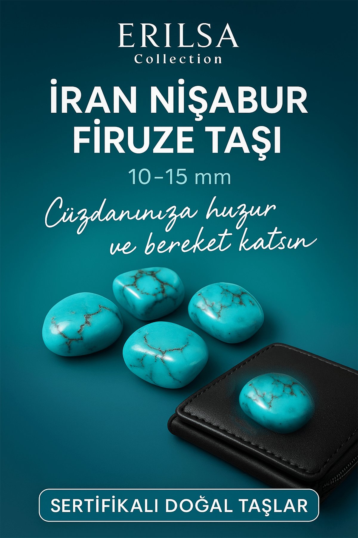 Sertifikalı Doğal İran Nişabur Firuze Taşı Kütle 10-15 mm – Huzur ve Bereket Taşı