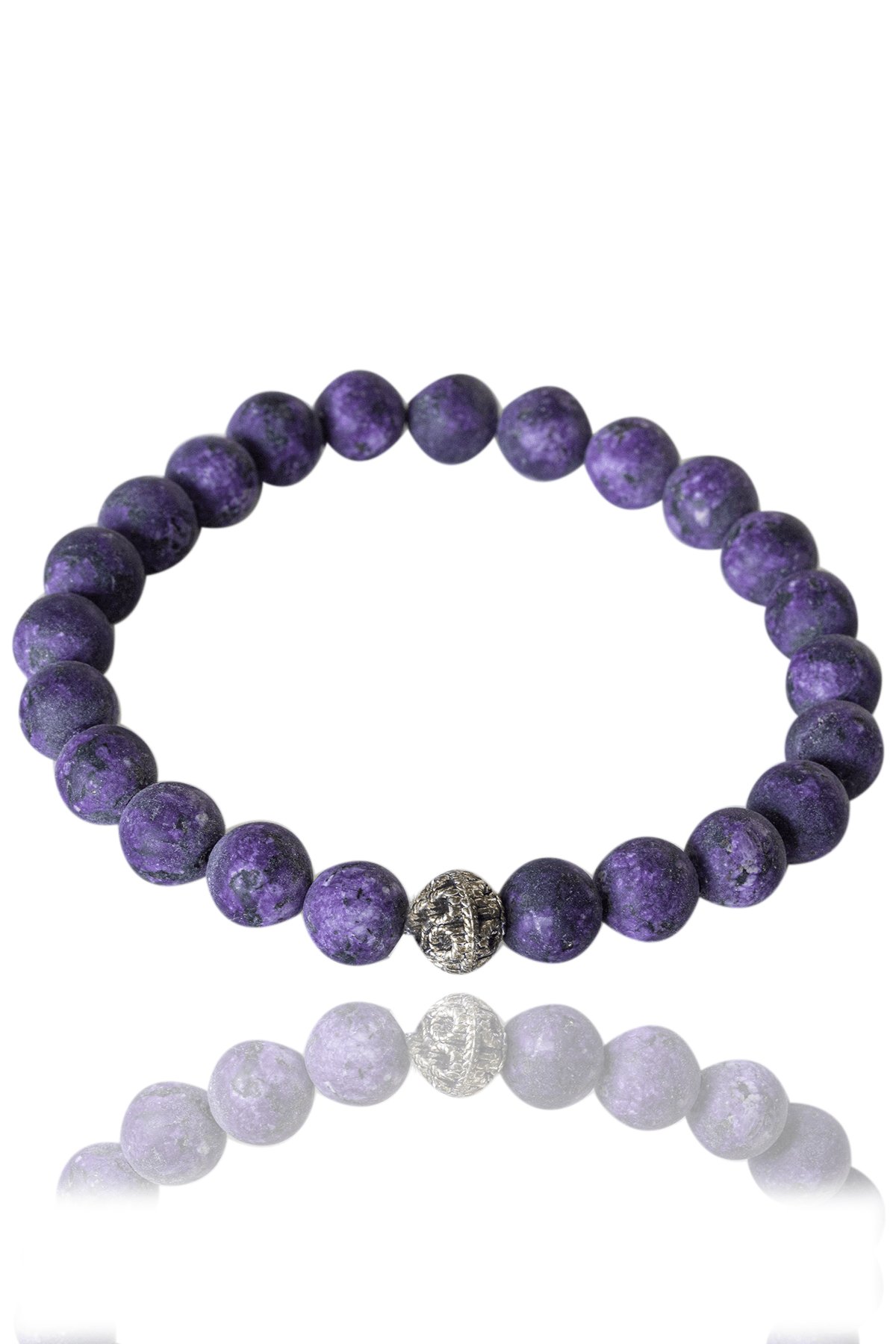 Sertifikalı Ham İşlenmemiş Çeroit Taşı Bileklik - Koyu Renk