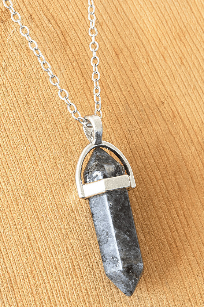 Sertifikalı Çivi Model Labradorit (SPEKROLİT) Taşı Kolye