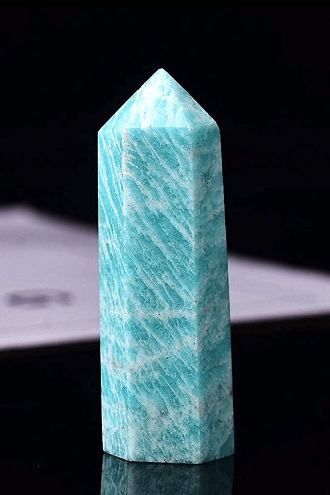 Sertifikalı 1.kalite Doğal Amazonit Doğal Taş Piramit Kazık Obelisk Parça