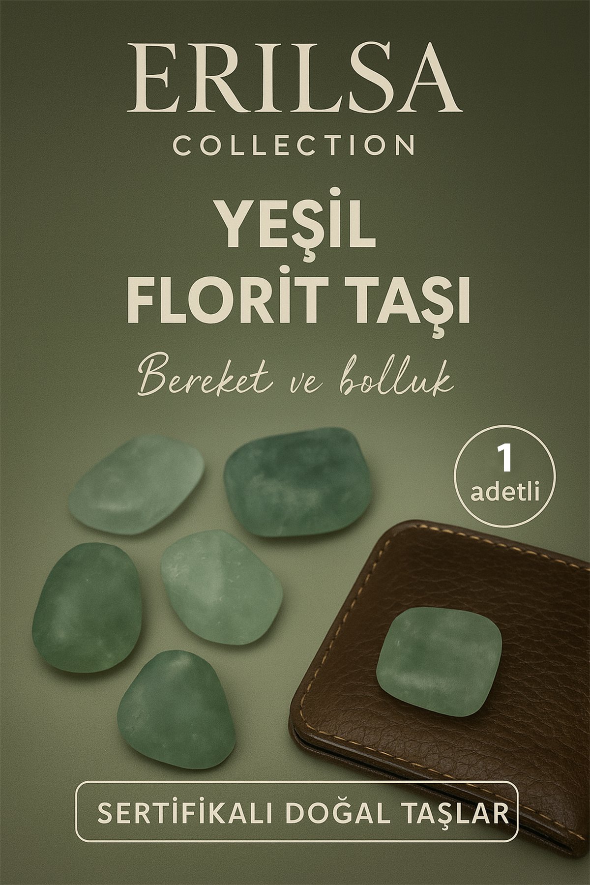 Sertifikalı Ham Yeşil Florit Taşı Cüzdan Boy 10-15 mm – Bereket ve Bolluk