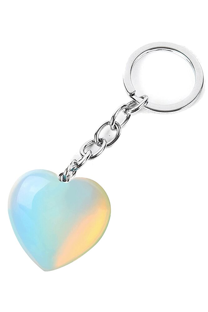 Sertifikalı Ay Taşı Doğal Taş Anahtarlık