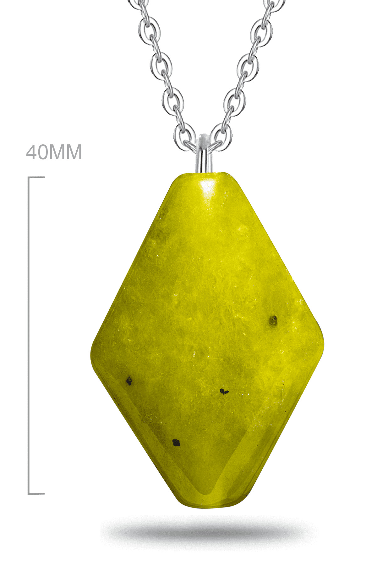 Sertifikalı Doğal Jade Ceyt Yeşim Taşı Kolye Doğal Yeşil Renk 50 cm