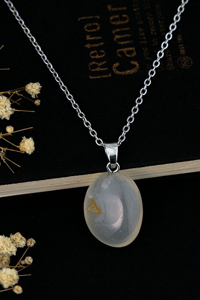 Sertifikalı Tımbıl Model Akik Taşı Kolye