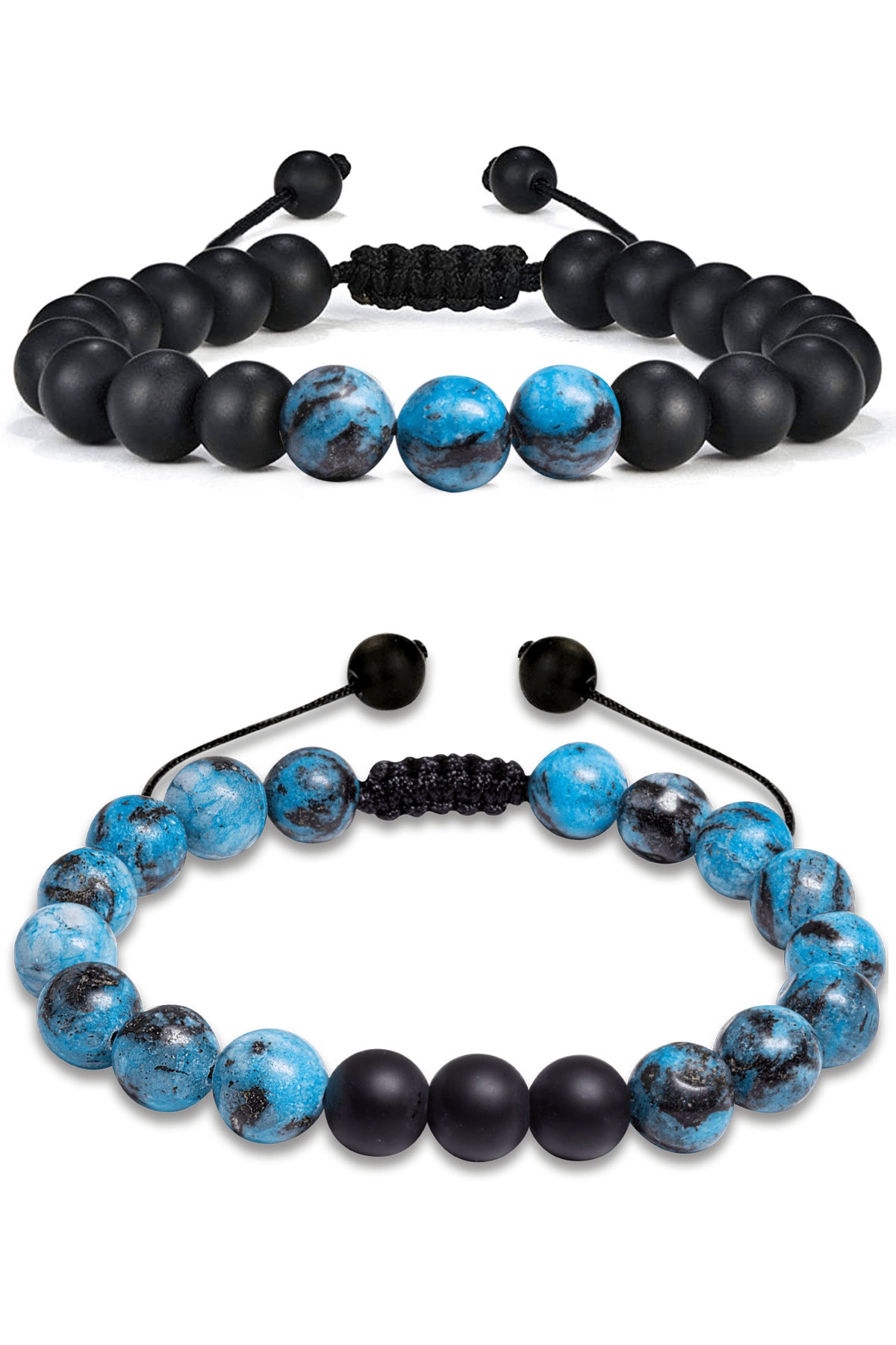 Sertifikalı Apatit Taşı Doğal Taş Bileklik Seti