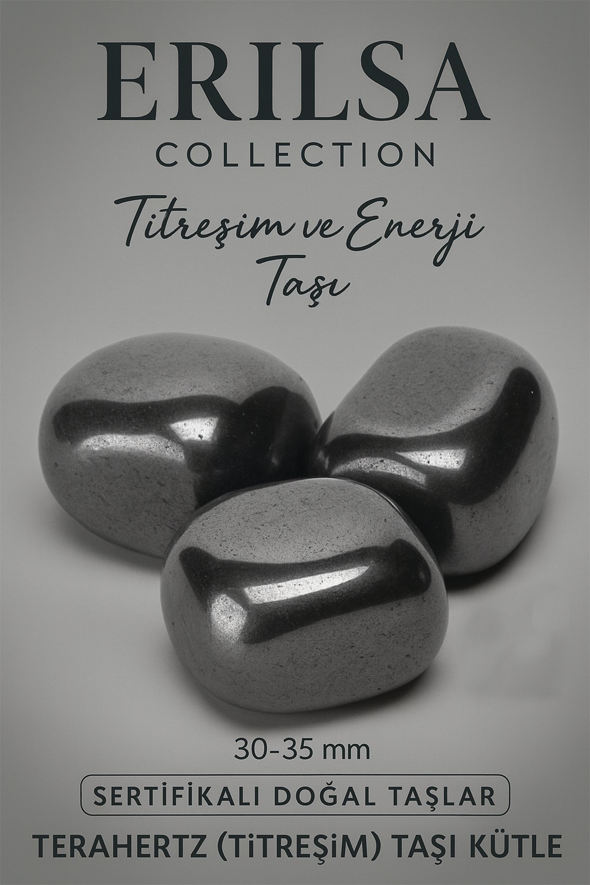 Sertifikalı Tamburlanmış Terahertz Taşı Kütle Parça (30 GR) – Enerji ve Canlılık Taşı