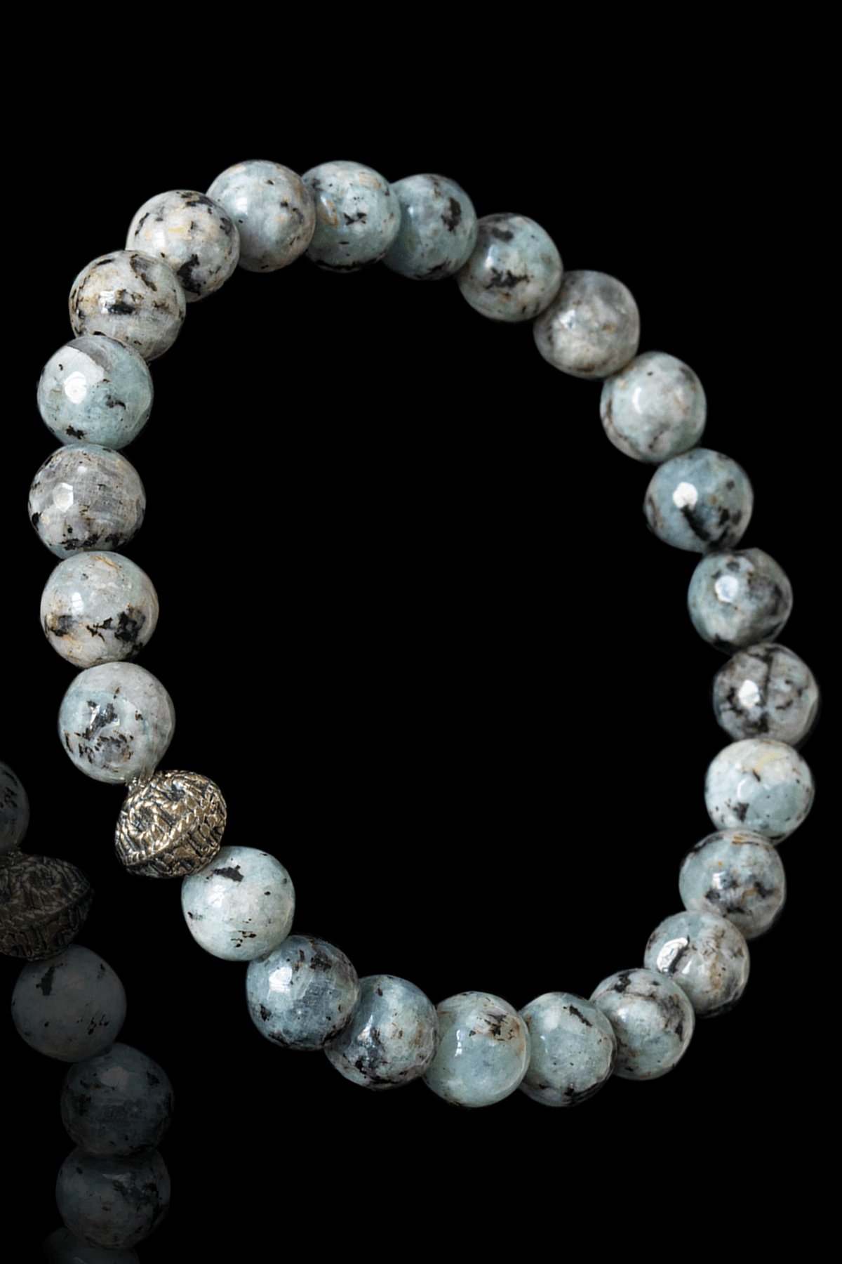 Sertifikalı Fasetli Sodalit Taşı Bileklik - Gümüş Aparatlı