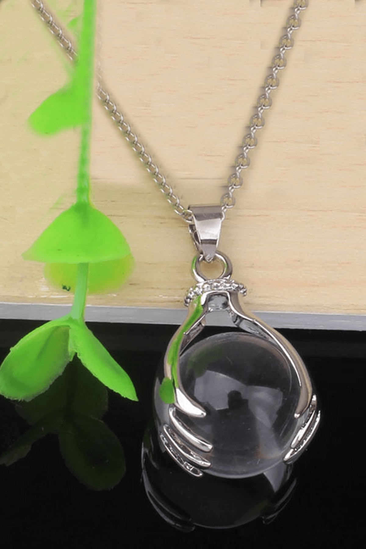 Sertifikalı El Model Gerçek Kristal Kuvars Taşı Kolye