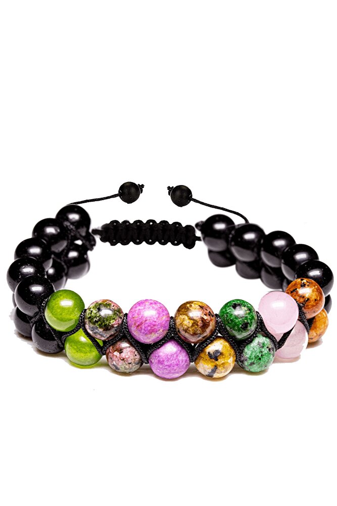 Sertifikalı Eril Enerji Doğal Taş Bileklik - Mix