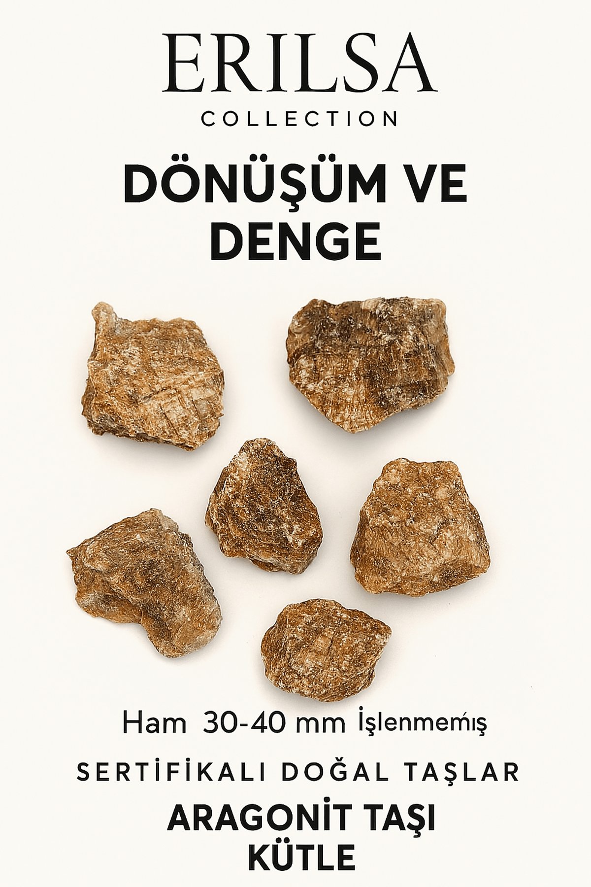 Sertifikalı Aragonit Taşı Kütle İri Boy Ham Doğal Kristal Topraklayıcı Dengeleyici Enerji Kaynağı