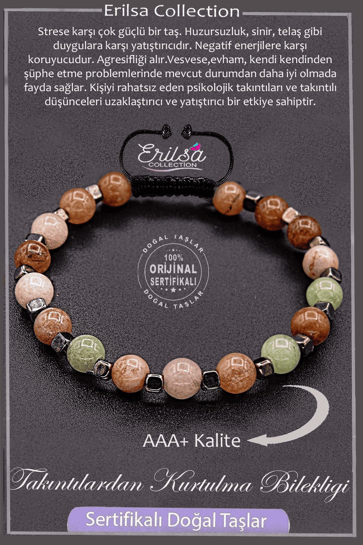 Sertifikalı AAA+ Kalite Gerçek Terahertz - Takıntılardan Kurtulma Bilekliği