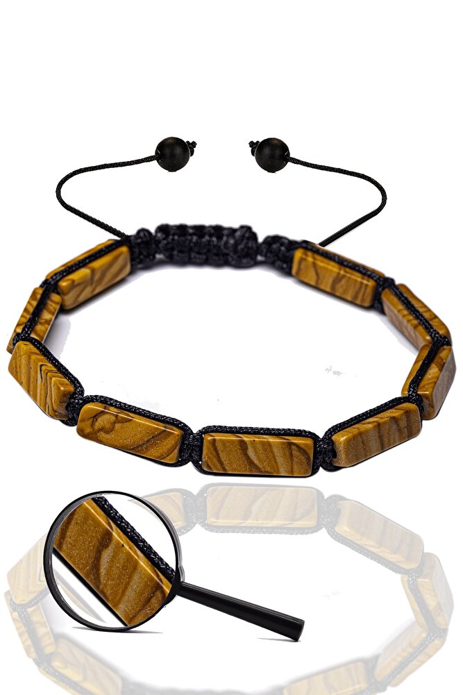 Sertifikalı Ağaç Jasper Taşı Doğal Taş Bileklik