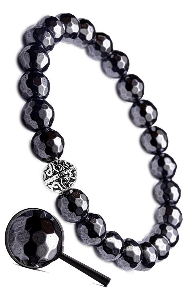 Sertifikalı Orijinal Terahertz Taşı Bileklik (fasetli)