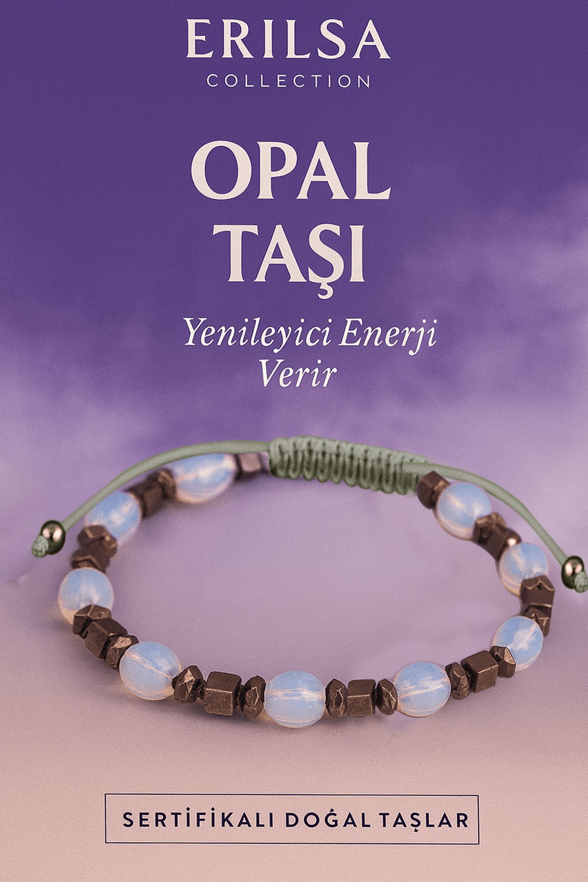 Sertifikalı Opal Taşı Bileklik – Sevgi, Huzur ve Yenileyici Enerji Kaynağı