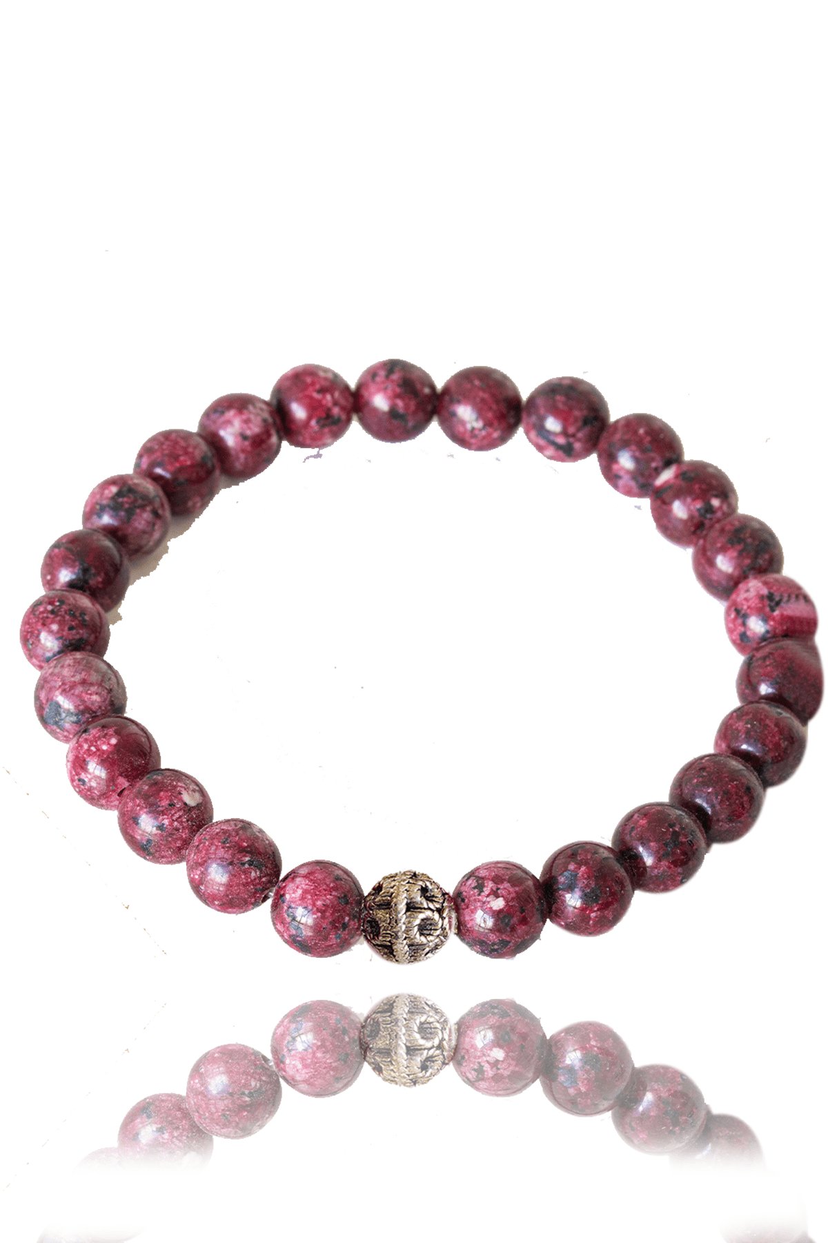 Sertifikalı Kırmızı Kuvars Taşı Bileklik - Gümüş Aparatlı