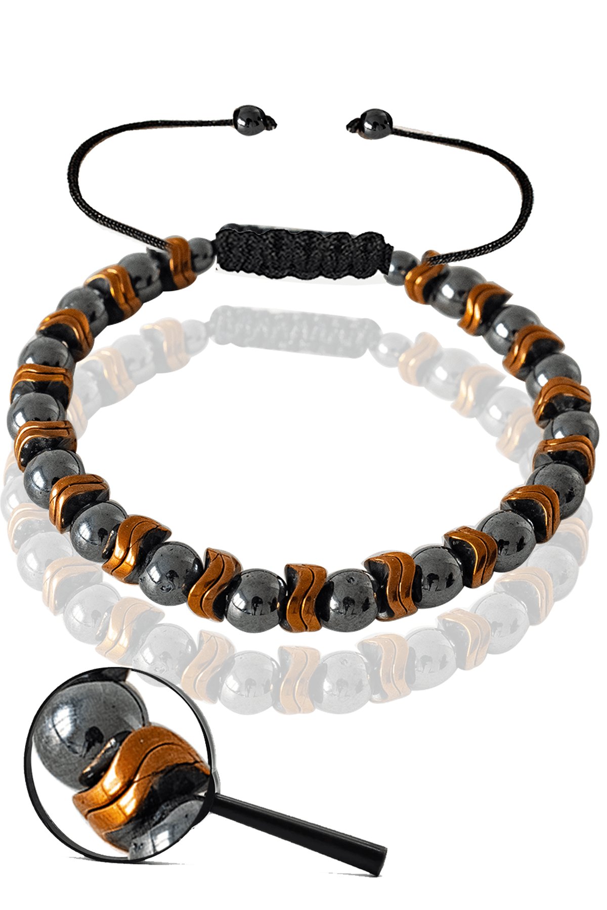 Sertifikalı Rose Hematit - Terahertz Taşı Bileklik (Ayarlamalı)