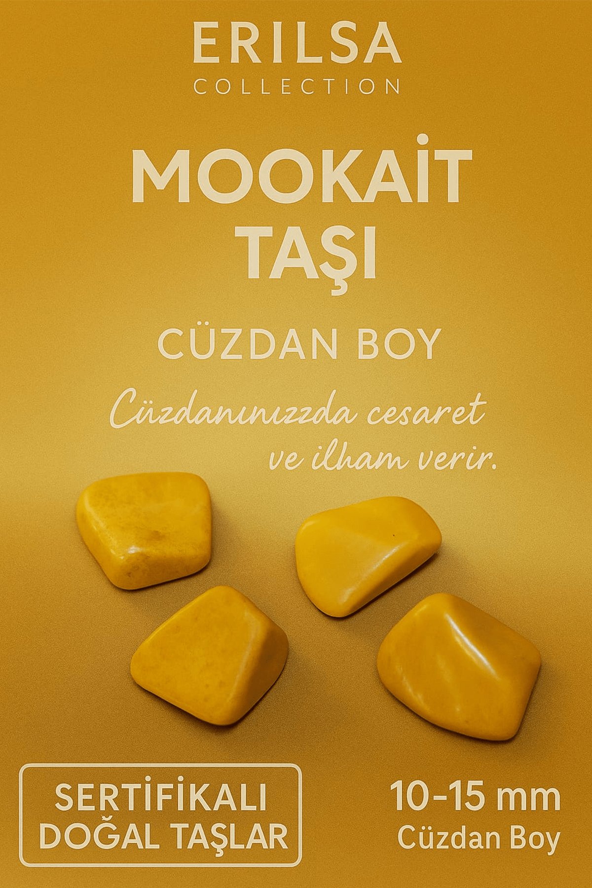Sertifikalı Mookait Jasper Taşı Kütle 10-15 mm Cüzdan Boy – Cesaret ve İlham Taşı