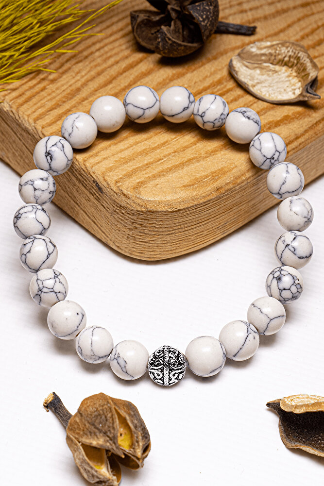 Sertifikalı A+ Havlit Taşı Bileklik - Gümüş Aparatlı