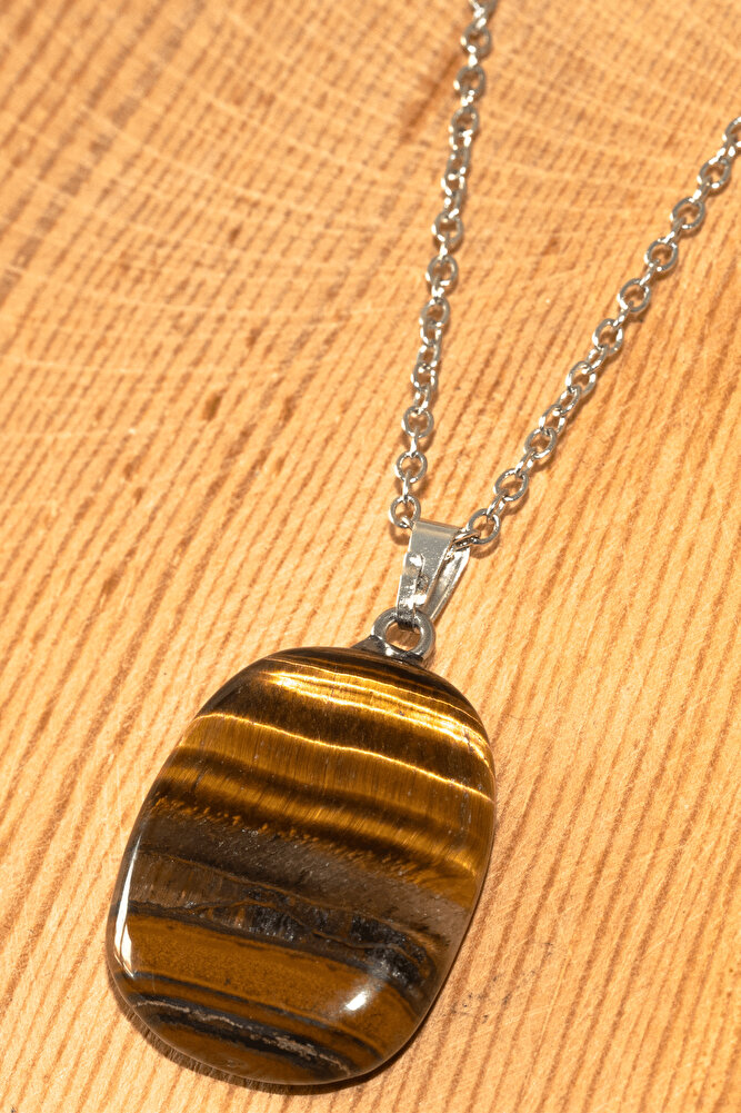 Sertifikalı Aaa+ Ham Kaplan Gözü Taşı Kolye