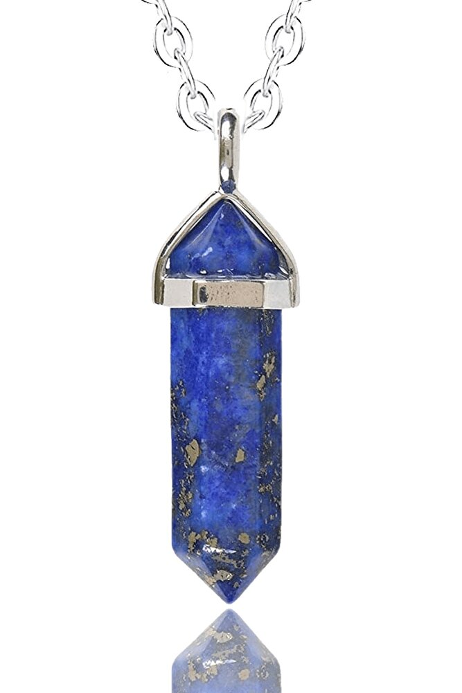 Sertifikalı Doğal Lapis Lazuli Taşı Kolye