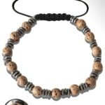 Sertifikalı Hematitli Kahverengi Volkanik Lav Taşı Bileklik - Yanardağ Taşı