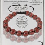 Sertifikalı Gerçek Hematit - Çilek Kuvars Taşı Bileklik - Ayarlamalı