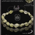 Sertifikalı Amorf Model AAA+ Terahertz - Prinayt Taşı Bileklik (Prehnite Taşı)