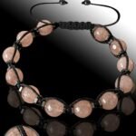 Sertifikalı Hematitli Fasetli Güneş Taşı Bileklik - Ayarlamalı