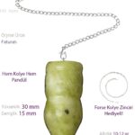 Sertifikalı AAA+ Yeşim Taşı Pandül Sarkaç Hem Pandül - Hem Kolye