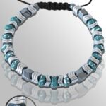 Sertifikalı Silver Renk Çavuş Model Yeşil Karlı Hematit Taşı Bileklik