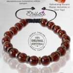 Sertifikalı Silver Rose Hematit - Kahverengi Dumanlı Kuvars Taşı Bileklik - Ayarlamalı