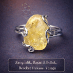 Sertifikalı Zenginlik Başarı Bolluk Bereket Frekansı Yüzüğü – Tamburlu Sitrin Taşı Ayarlamalı